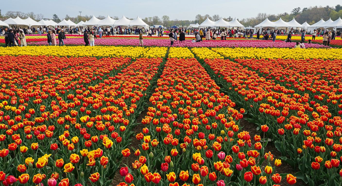 2025 꽃 구경 태안 세계튤립꽃박람회에 관한 글의 이해를 돕기 위한 사진