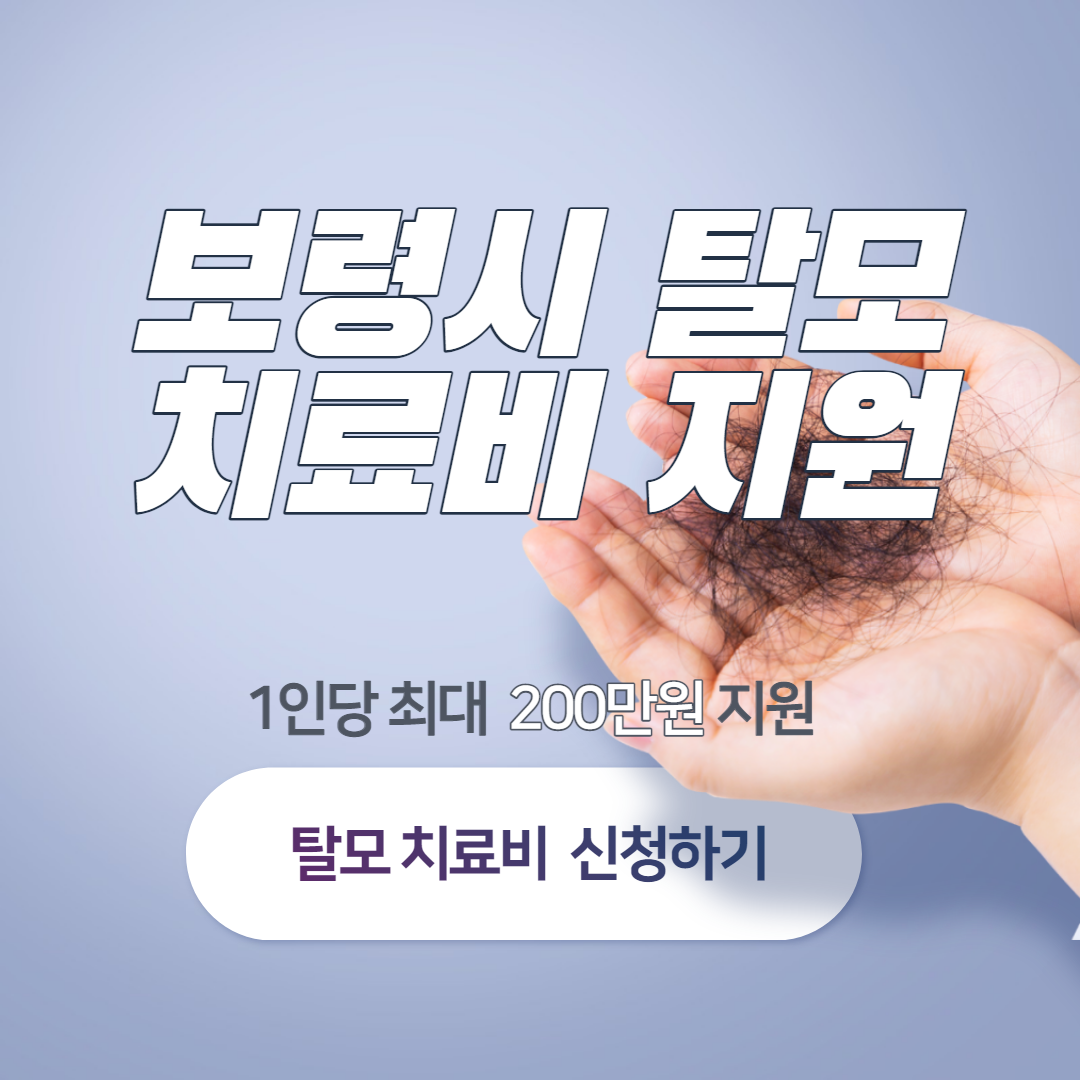 충남 보령시 탈모 치료비 지원사업(1)