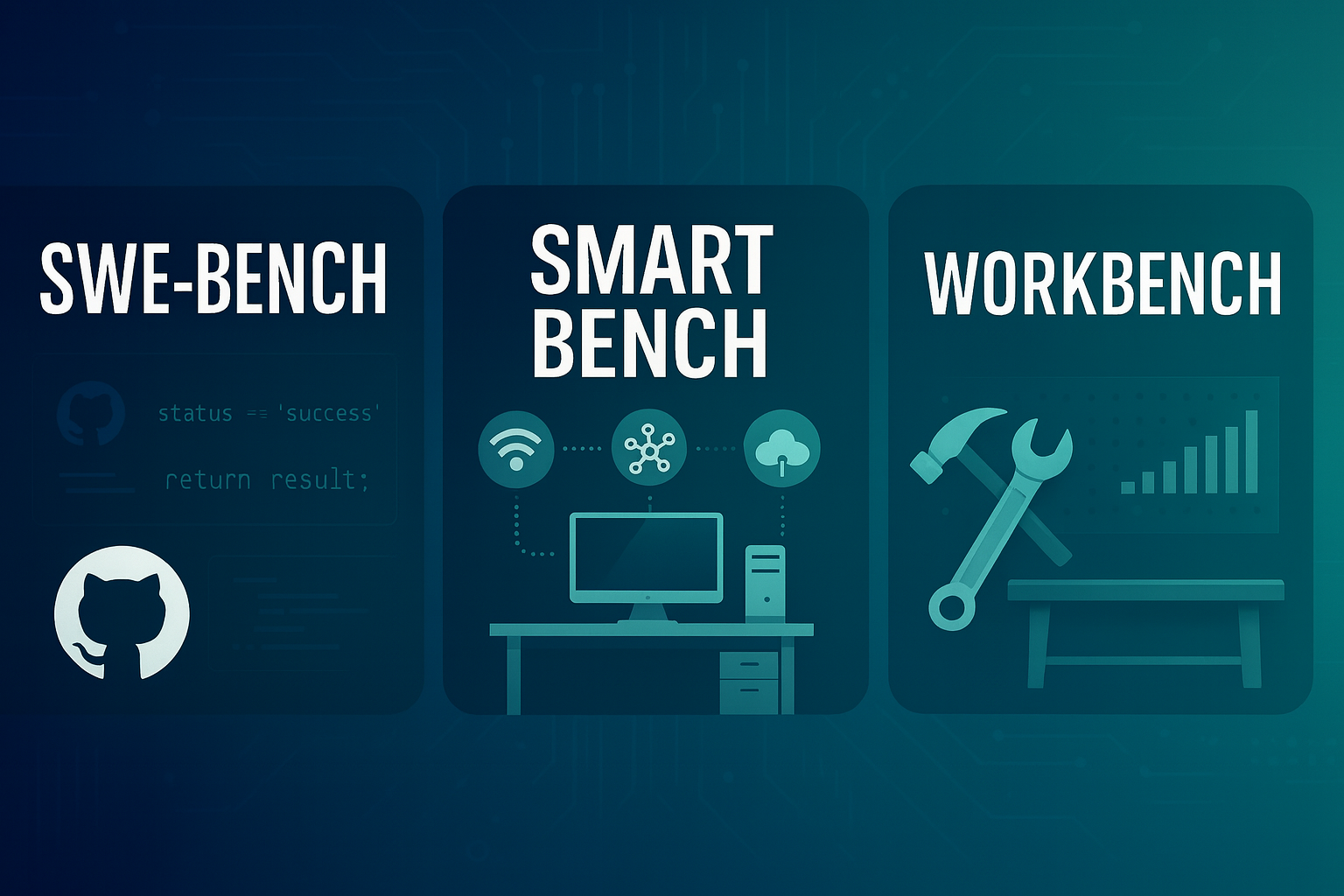 SWE-bench smart bench workbench comparison guide 2025 latest AI benchmark technology trends analysis