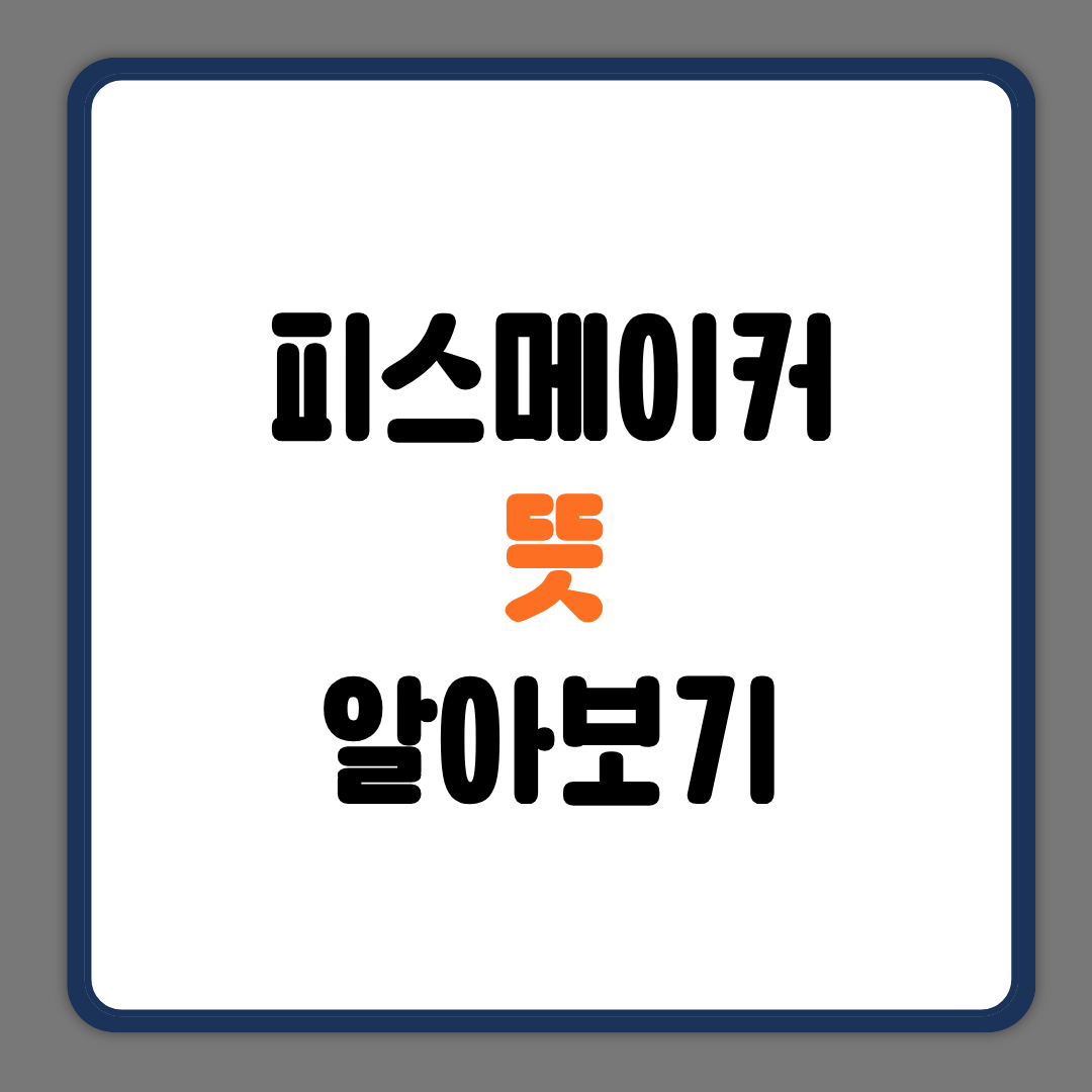 피스메이커 뜻