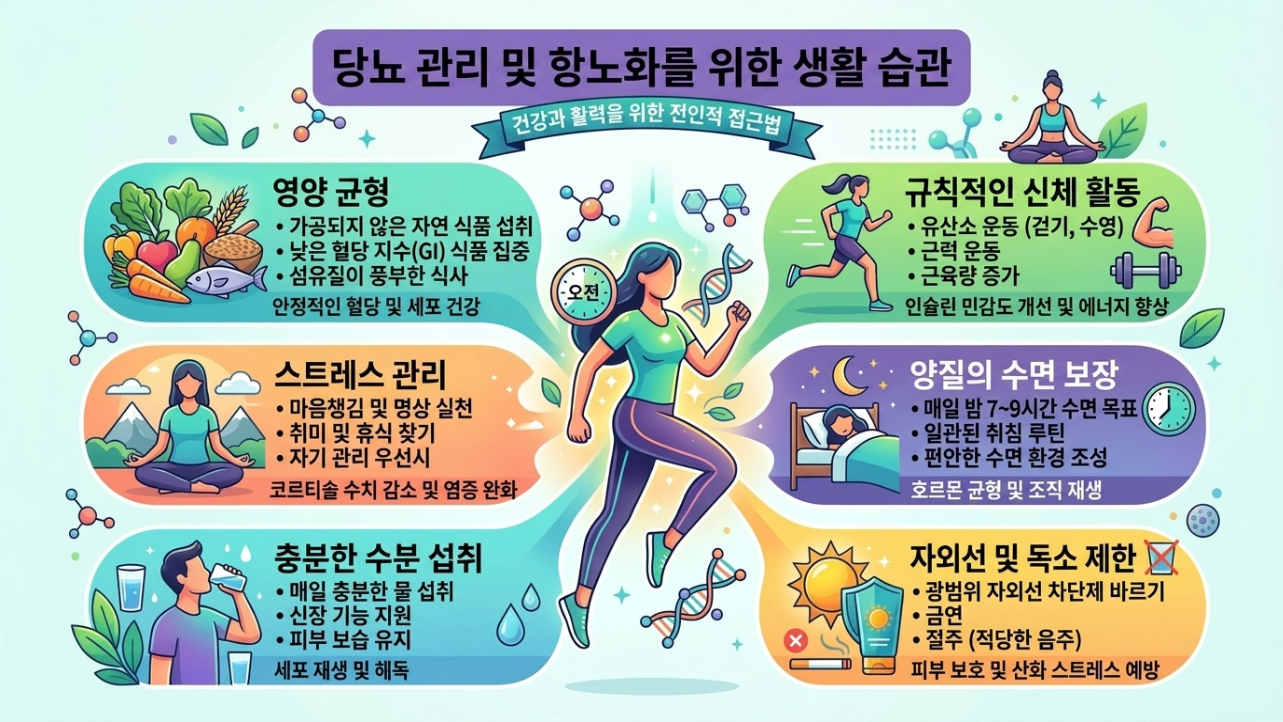 당뇨 관리와 노화 예방을 위한 생활습관