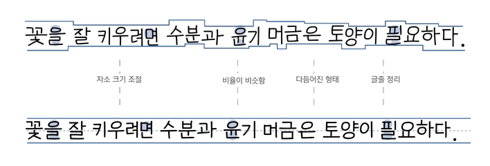 세종글꽃체, 손글씨 특징