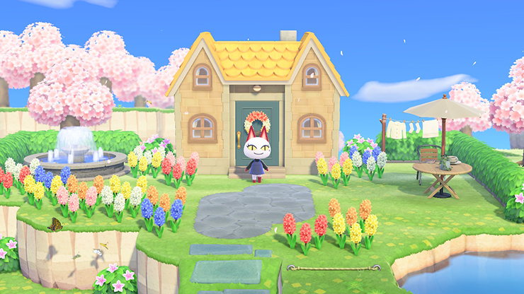 올리비아 - 커다란 침대에서 푹 자고 싶어 / 모동숲 해피홈 파라다이스 주민 가구