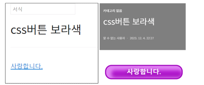 글을 발행하면 사용자가 선택한 버튼으로 잘 보이게 됩니다.