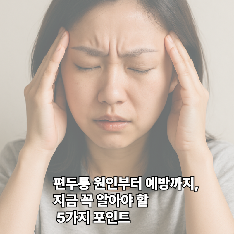 편두통 원인부터 예방까지, 지금 꼭 알아야 할 5가지 포인트
