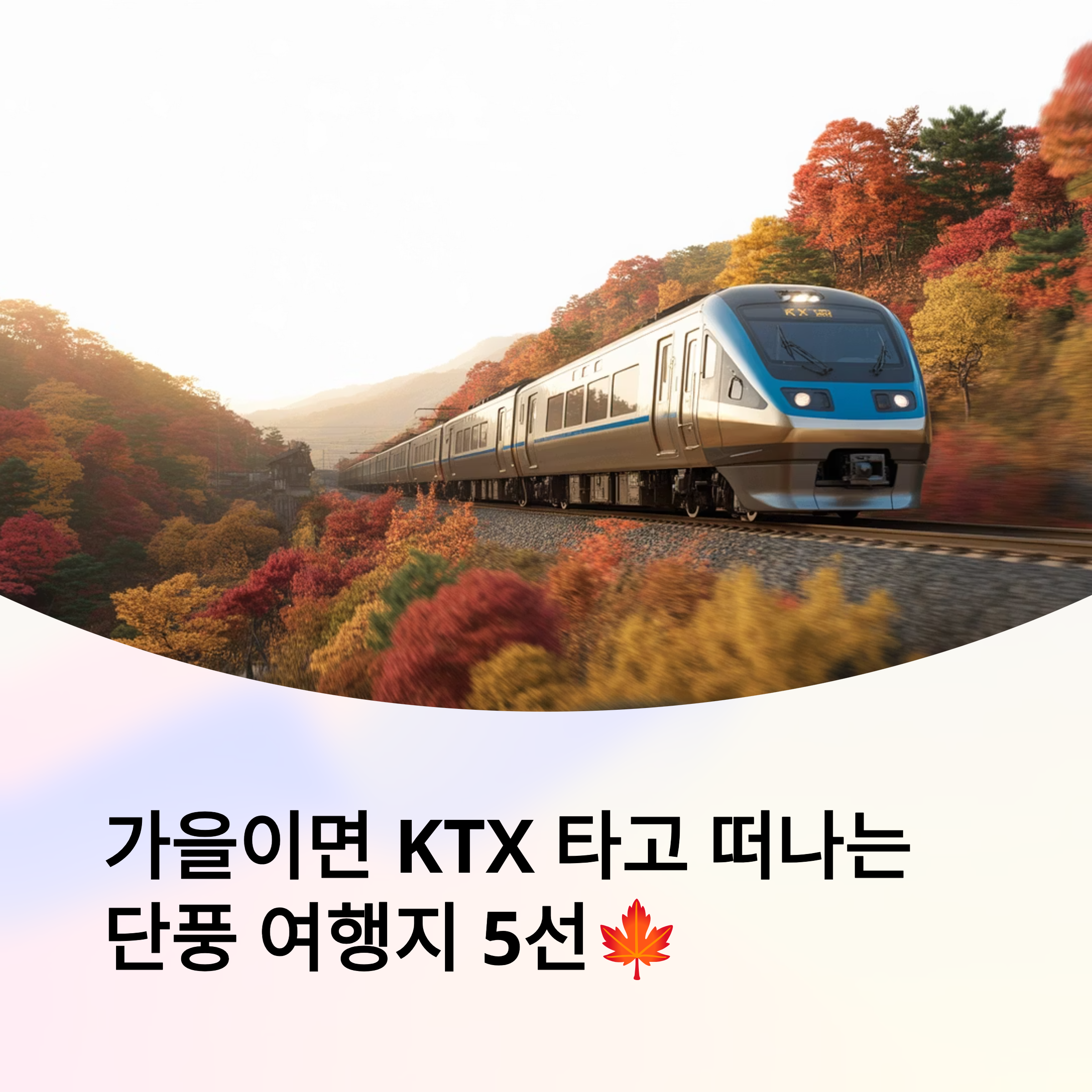 단풍과 낭만 가득한 KTX 가을 여행, 어디로 떠나볼까?