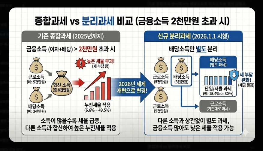 배당소득세 분리과세 [2026년 신설] 구간별 세율&middot;대상 기업 요건&middot;최대 30% 절세 전략