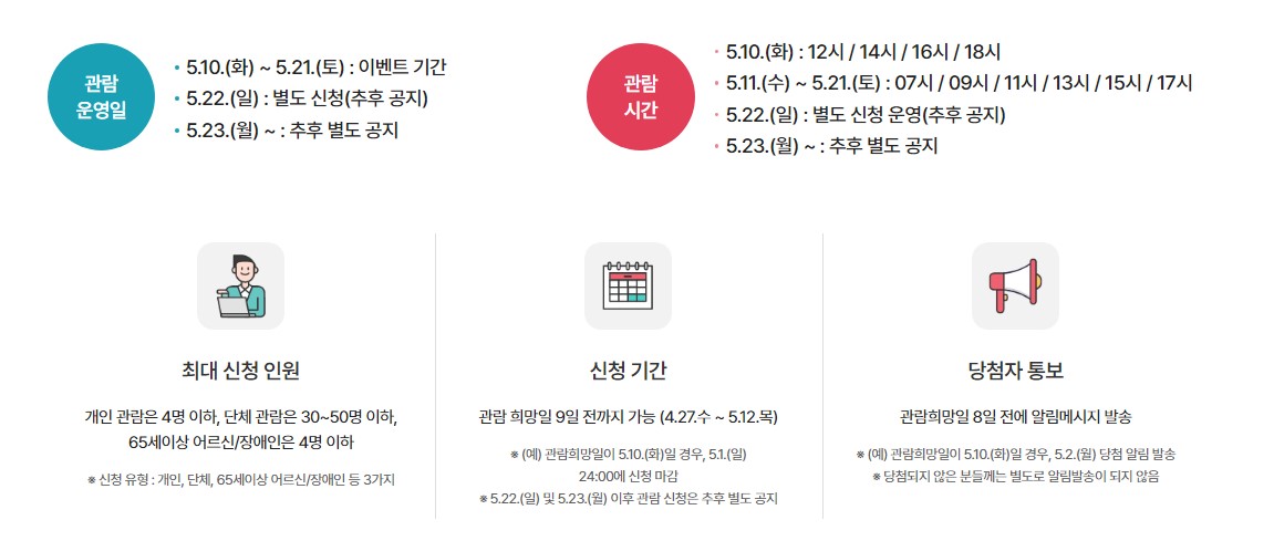 청와대 관람 예약 안내