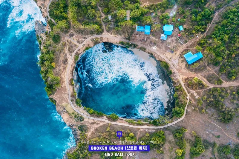 발리 브로큰 비치 Broken Beach 파도와 바람이 만든 천연 아치_4