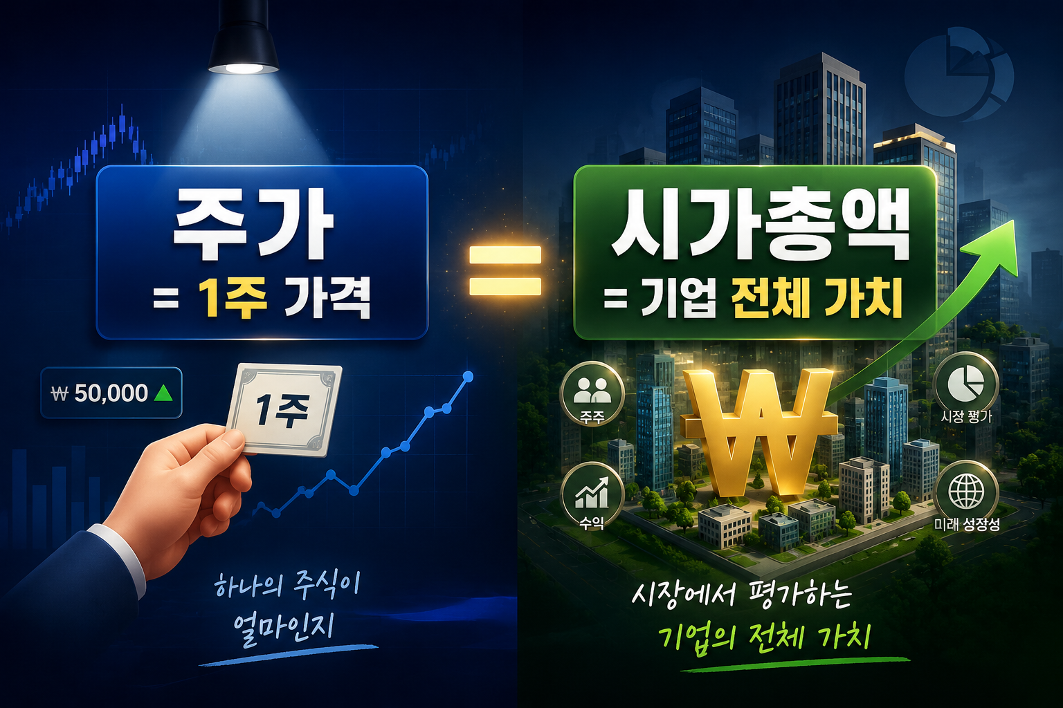 주가와 시가총액 차이
