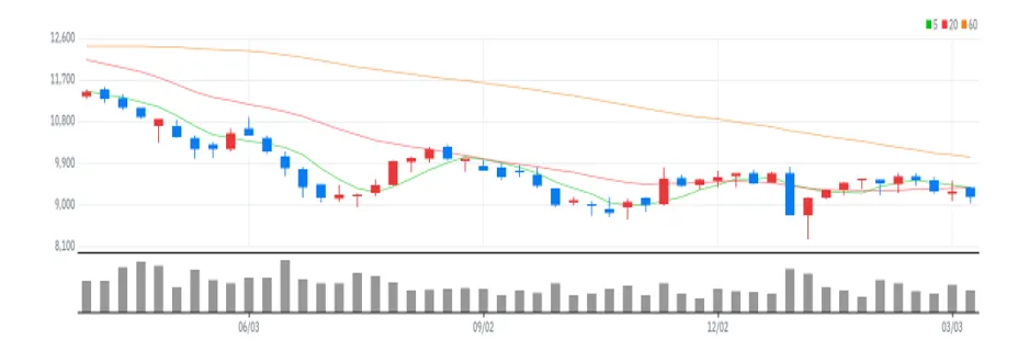 NH투자증권 주봉