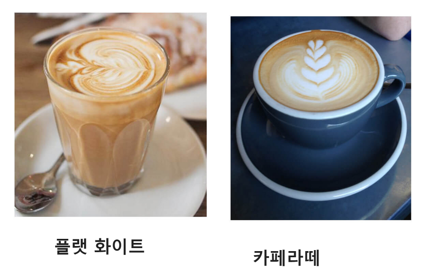 카페라떼와 플랫화이트에 어울리는 잔