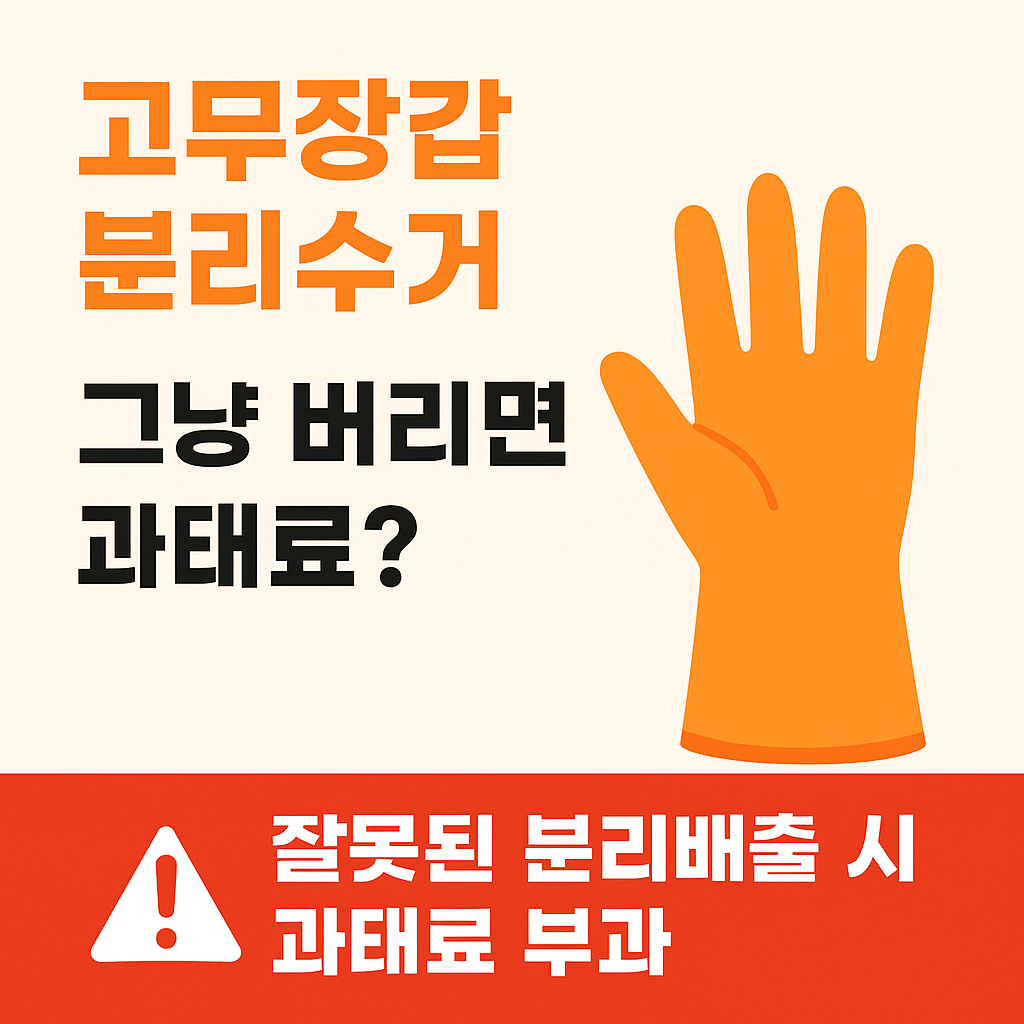 고무장갑-분리수거-과태료-표준가이드