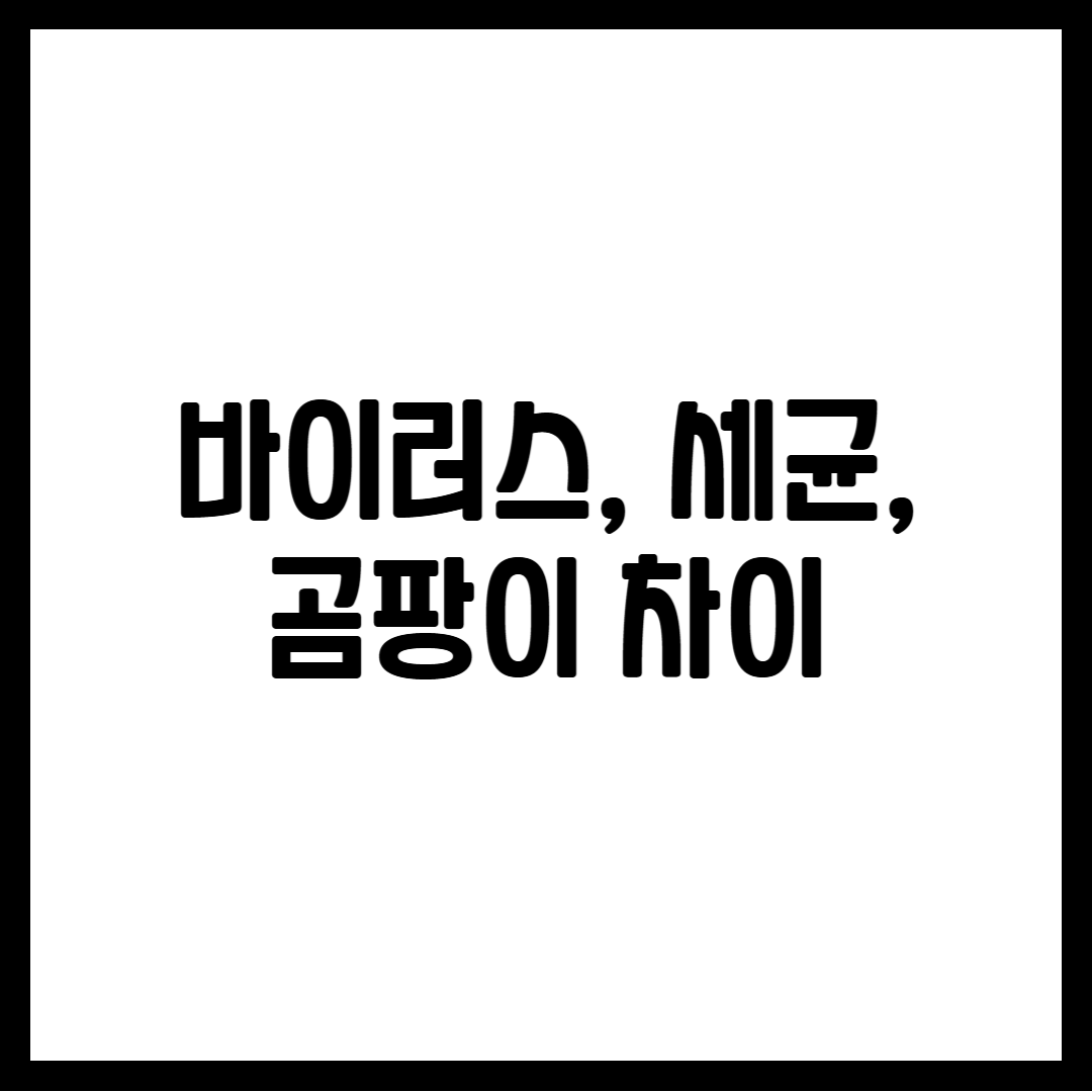 바이러스, 세균, 곰팡이 차이