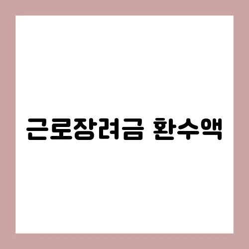 근로장려금 환수액