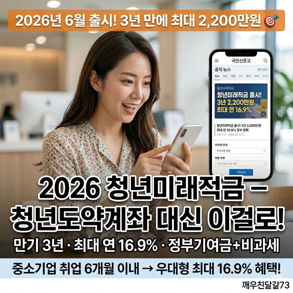 2026 청년미래적금 &mdash; 청년도약계좌 대신 3년 최대 2,200만원! 조건&middot;신청방법 총정리
