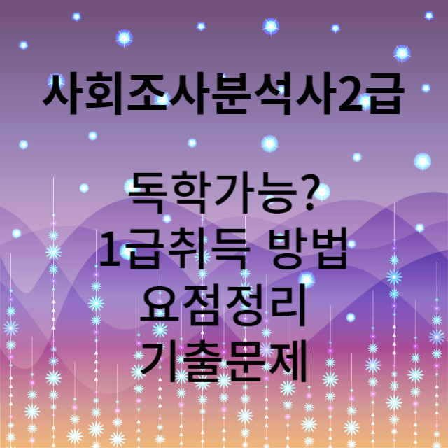 사회조사분석사2급