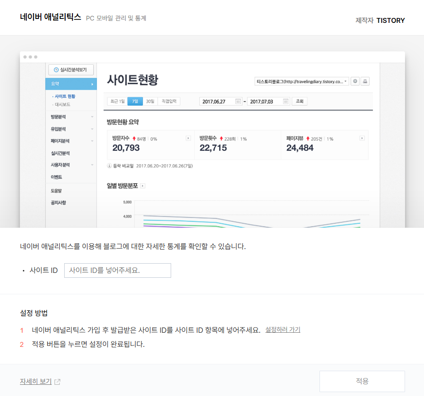 티스토리 네이버 애널리틱스