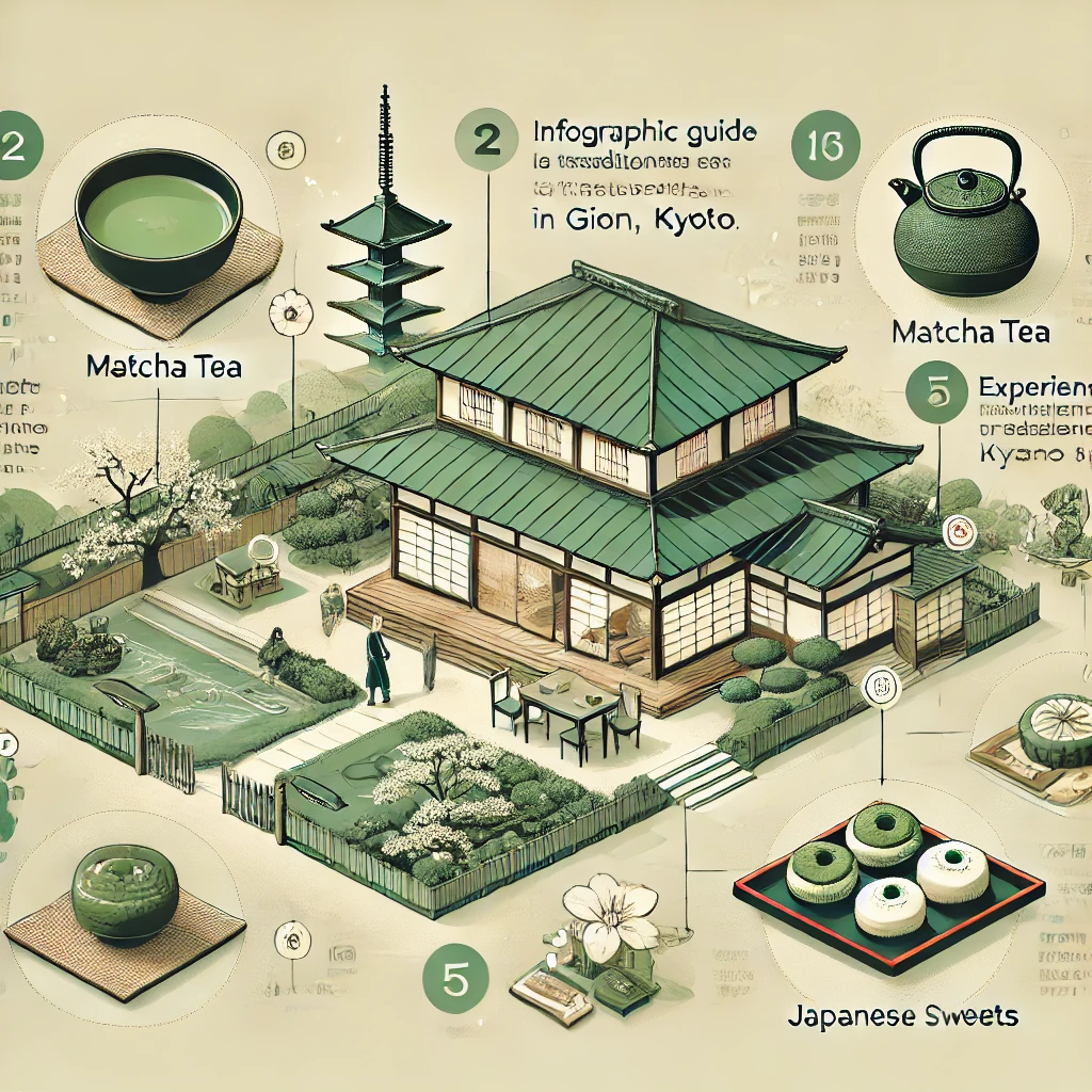 기온 거리에서 전통 찻집 체험