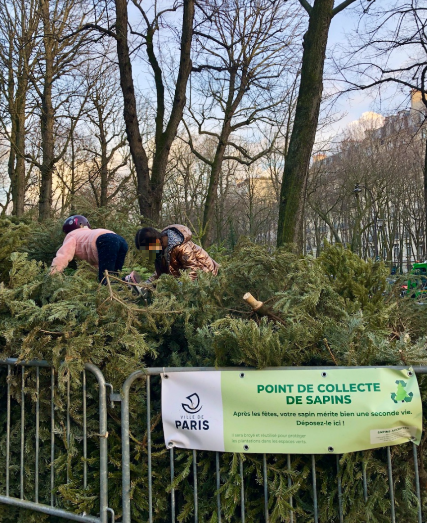 트리 수거장 놀이터