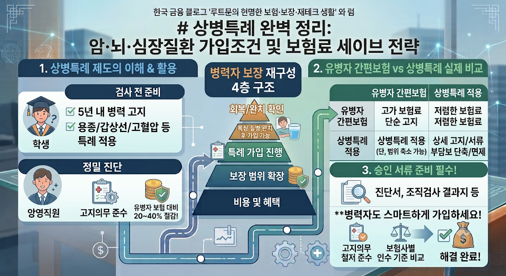 상병특례 완벽 정리: 암&middot;뇌&middot;심장질환 가입조건 및 보험료 세이브 전략