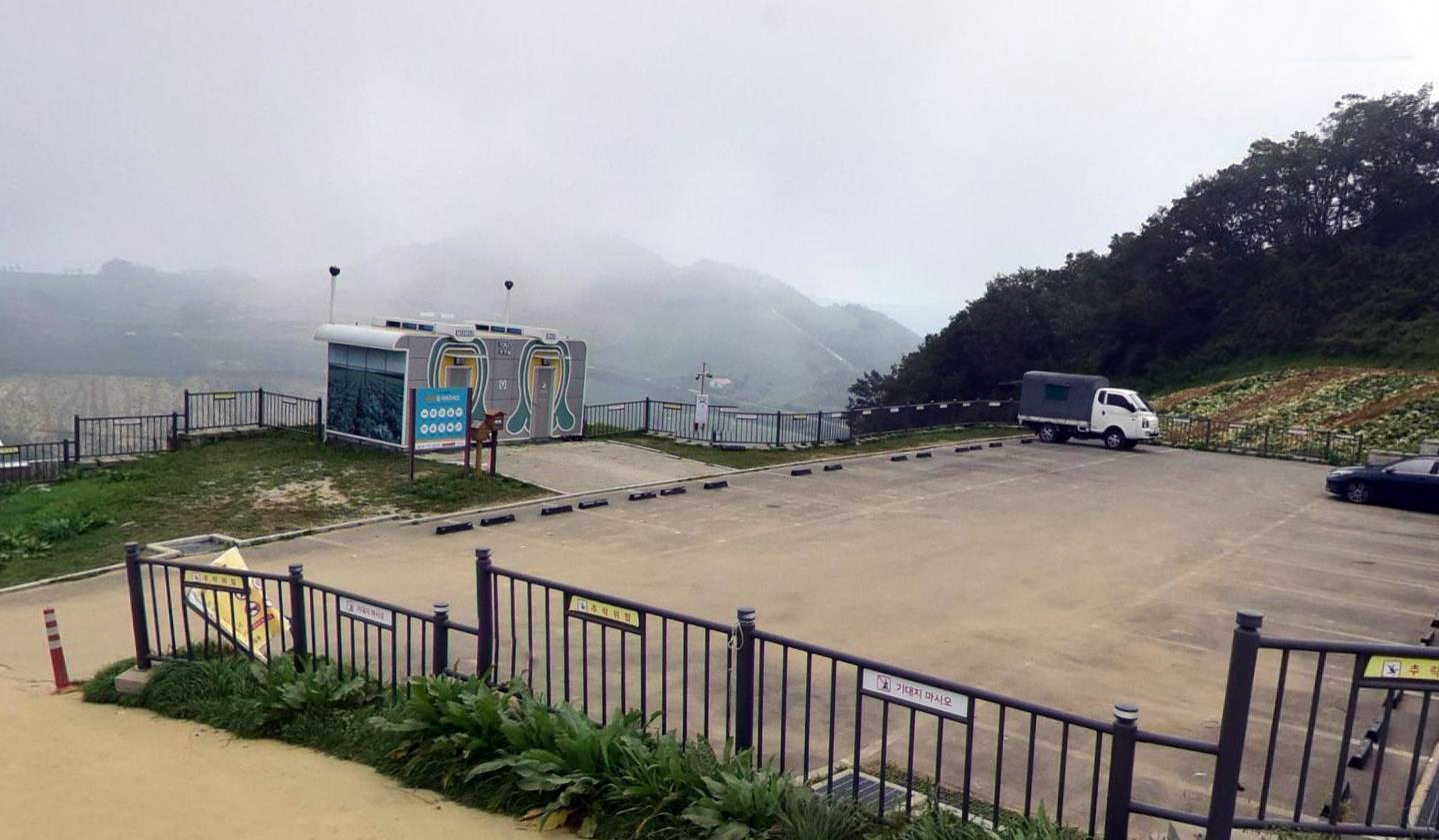 강릉 안반데기 멍에 전망대 주차장