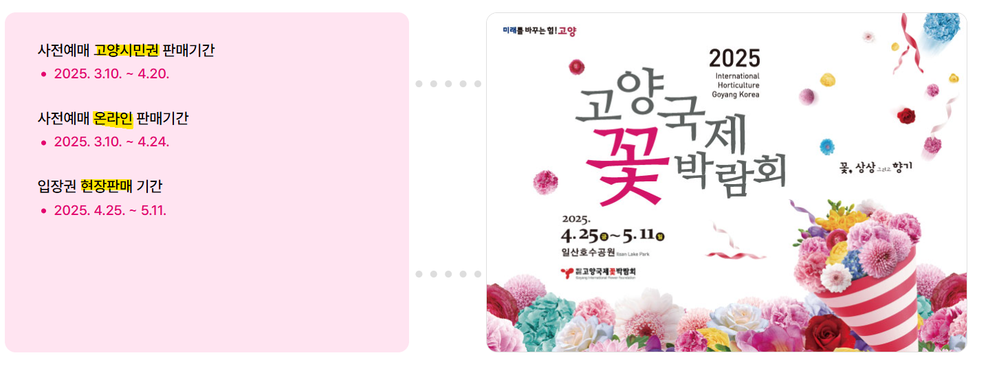 2025 고양국제 꽃 박람회 사전예약 기간