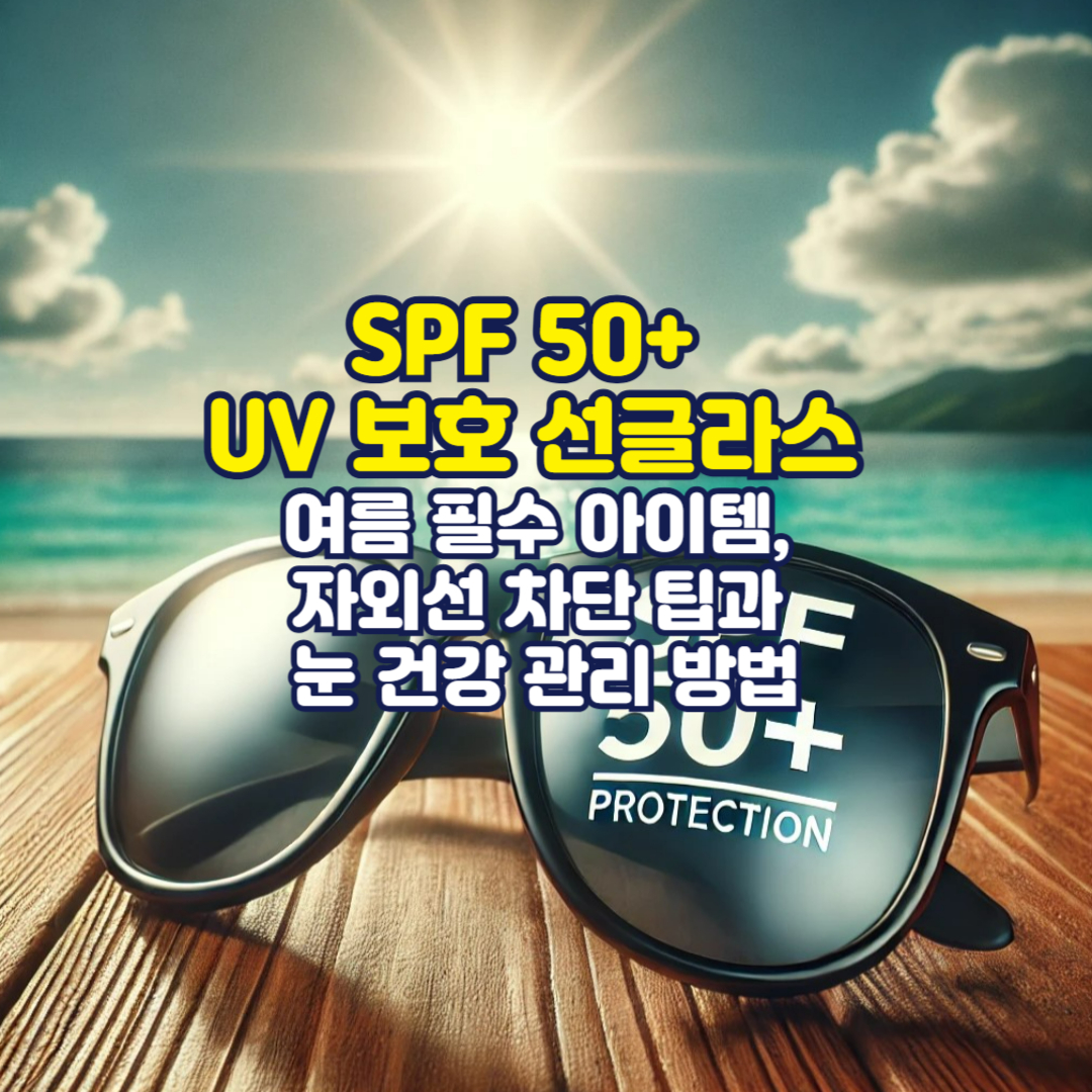 SPF 50+ UV 보호 선글라스: 여름 필수 아이템, 자외선 차단 팁과 눈 건강 관리 방법