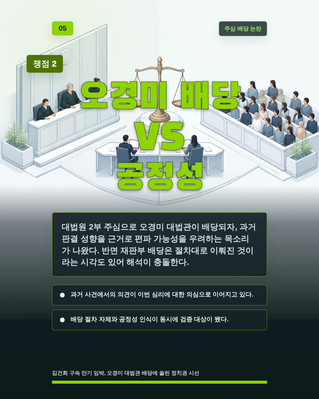 오경미 배당 VS 공정성