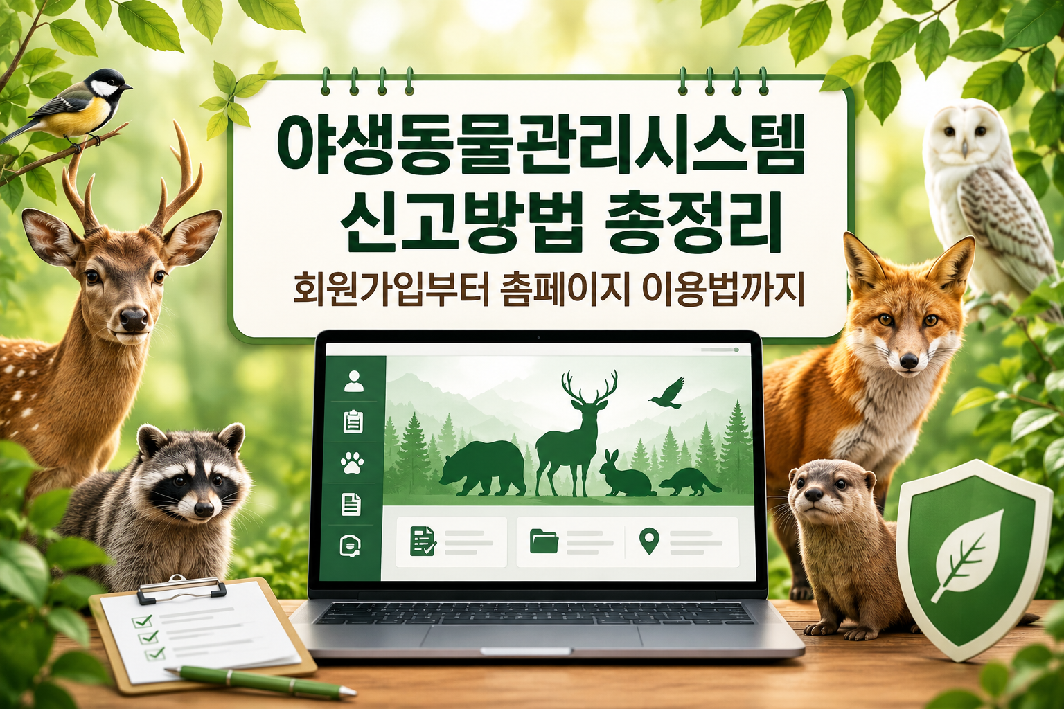 야생동물관리시스템 신고방법 총정리|회원가입부터 홈페이지 이용법까지 관련 사진