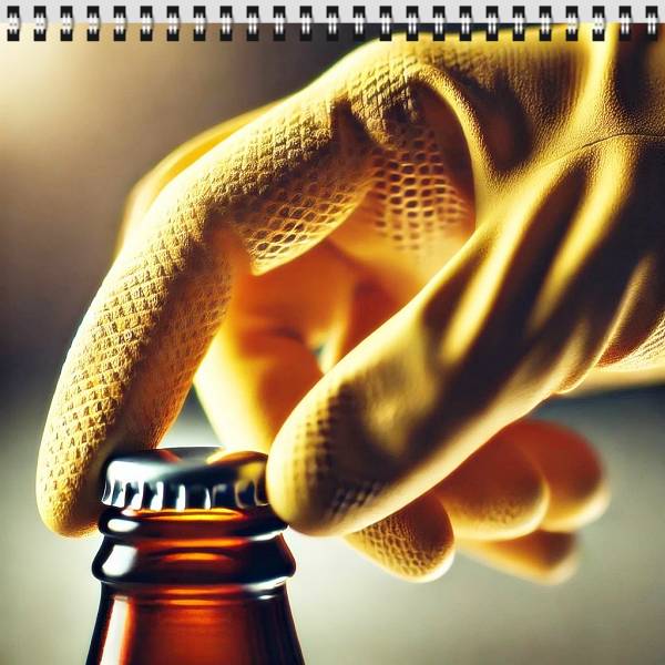 병뚜껑 안 열릴 때 고무장갑 사용하기