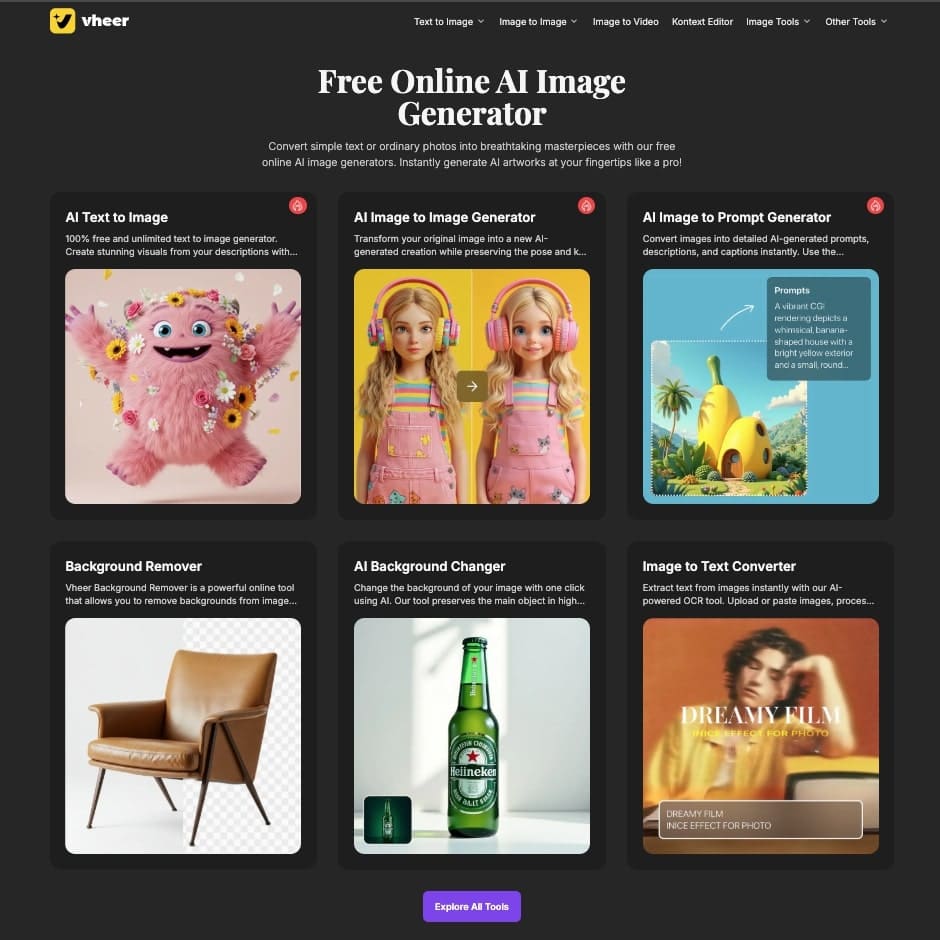 Vheer 무료 영상&middot;이미지 AI