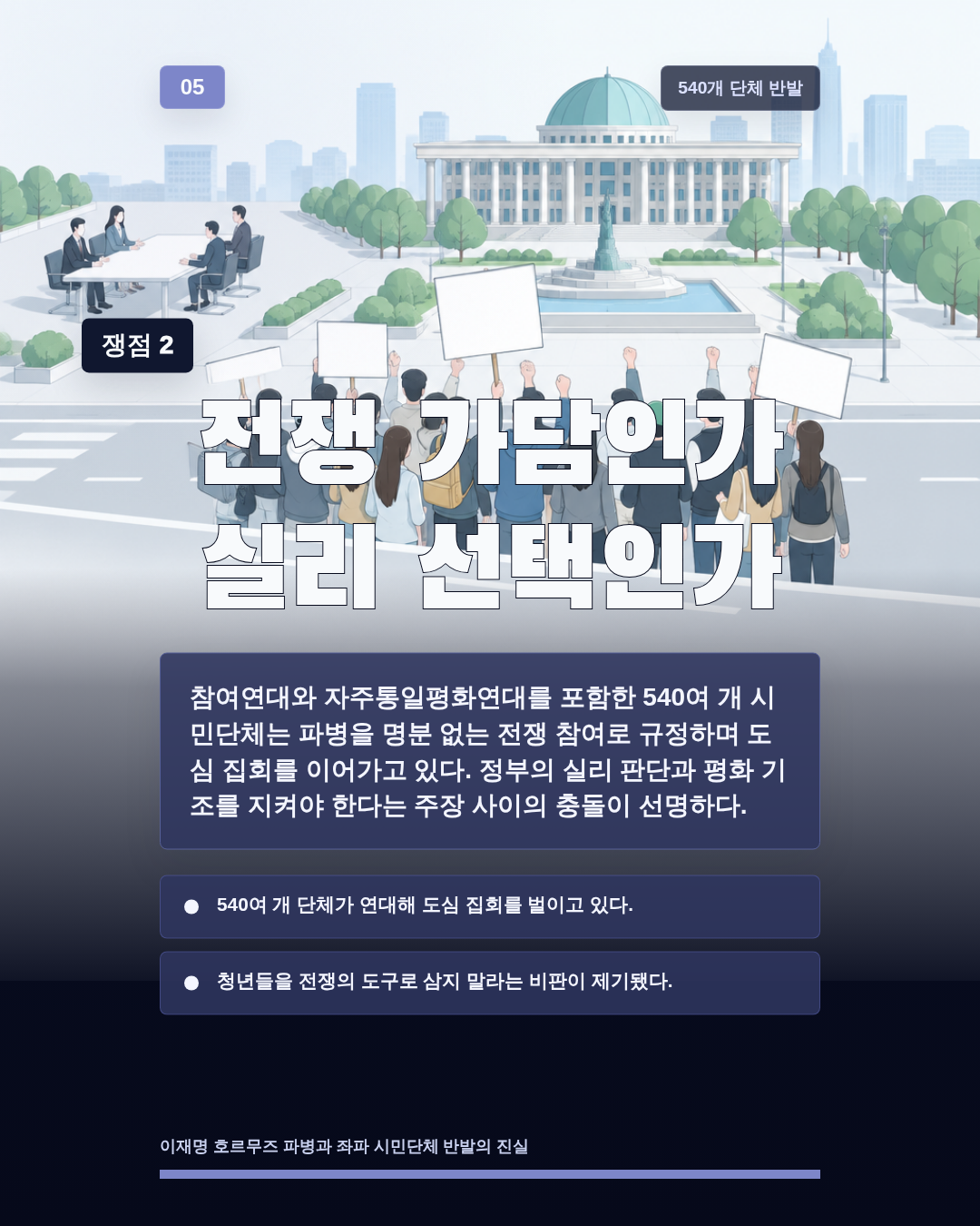 전쟁 가담인가 실리 선택인가