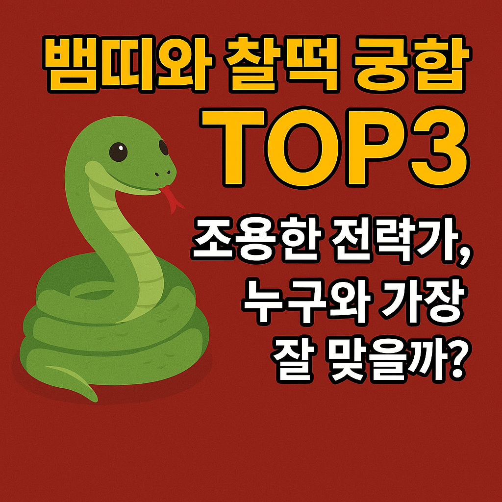 뱀띠와 찰떡 궁합 TOP3