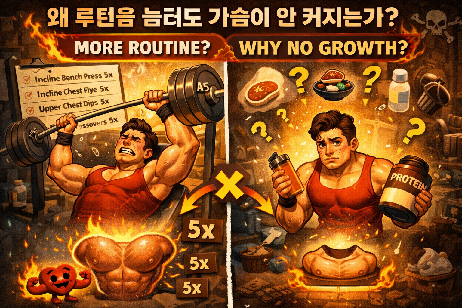 문제 제기:
왜 루틴을 늘려도 가슴이 안 커지는가