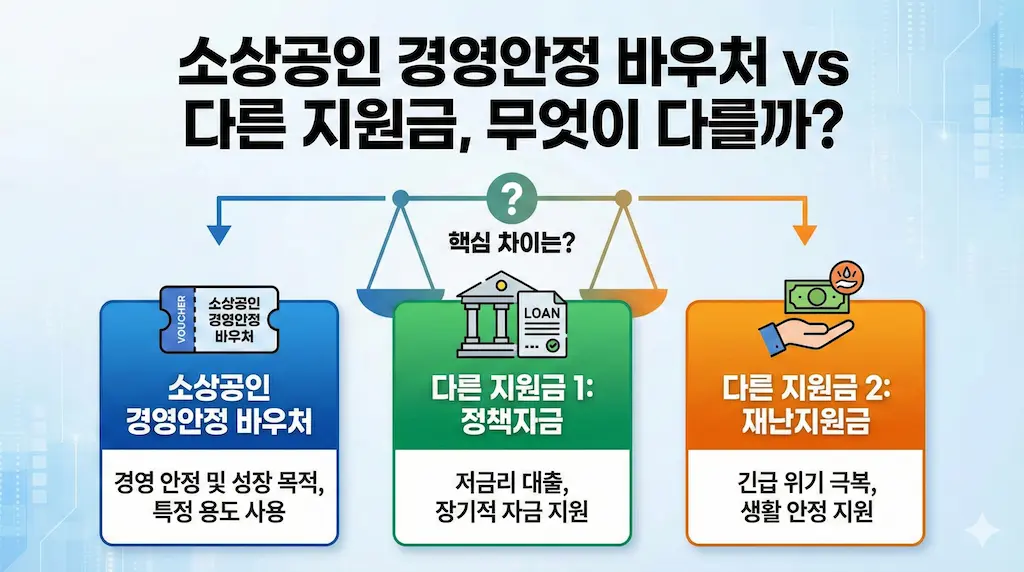 소상공인 경영안정 바우처 vs 다른 지원금, 무엇이 다를까?