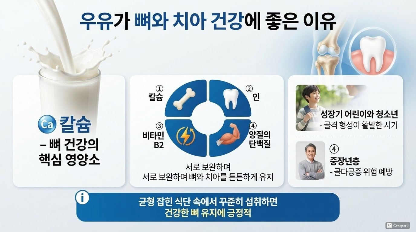 우유가 뼈와 치아 건강에 좋은 이유