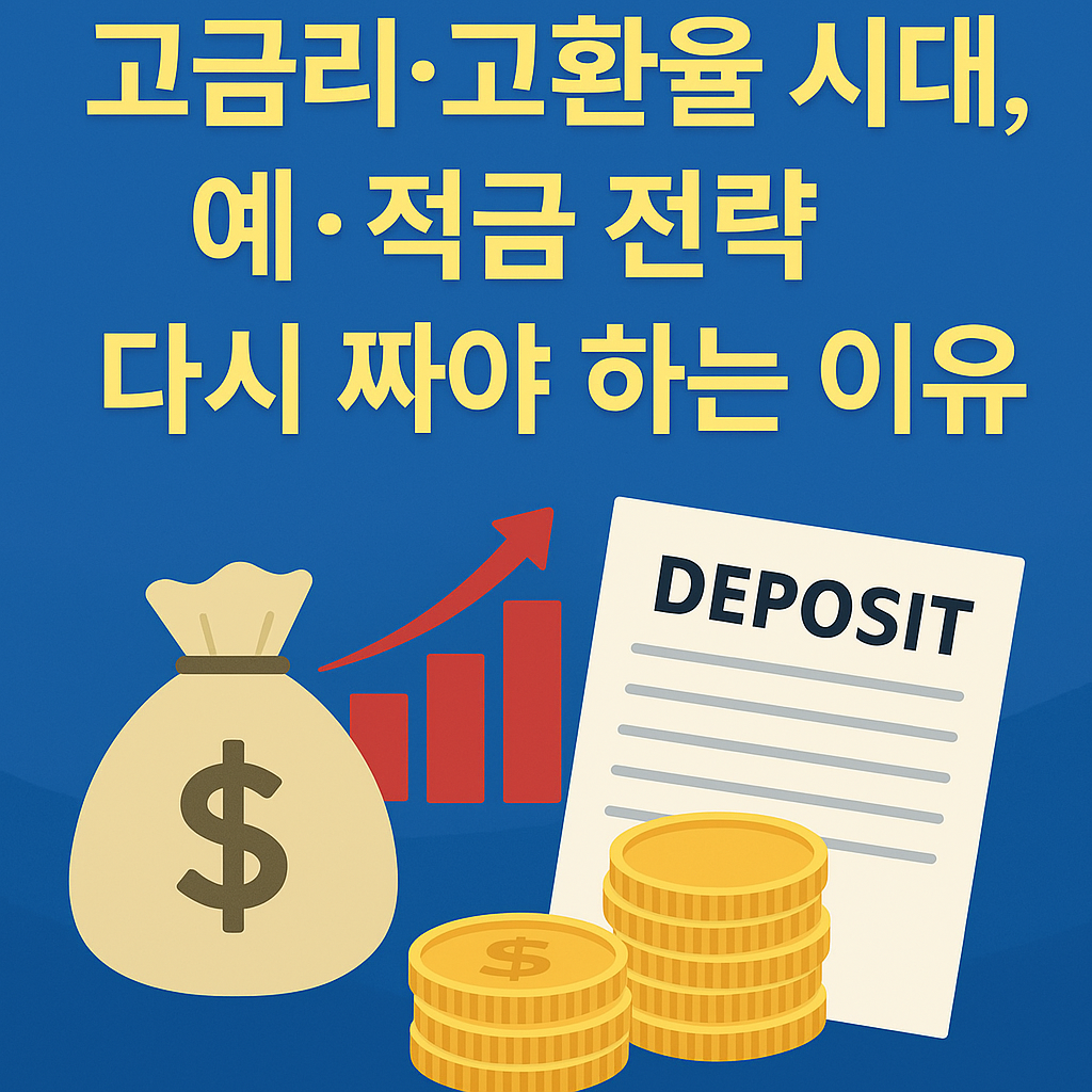 고금리&middot;고환율 시대에 예&middot;적금 전략 수정 필요성을 강조한 금융 정보 썸네일 이미지