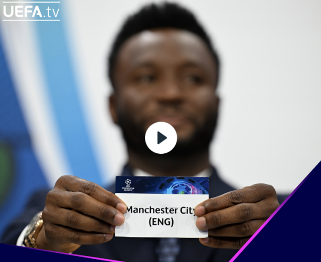 UEFA 챔스 8강 대진 추첨식 다시보기