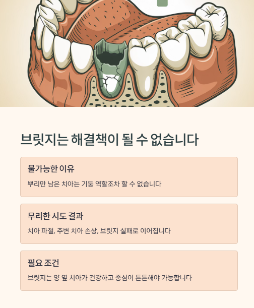 브릿지는 해결책이 될 수 없습니다