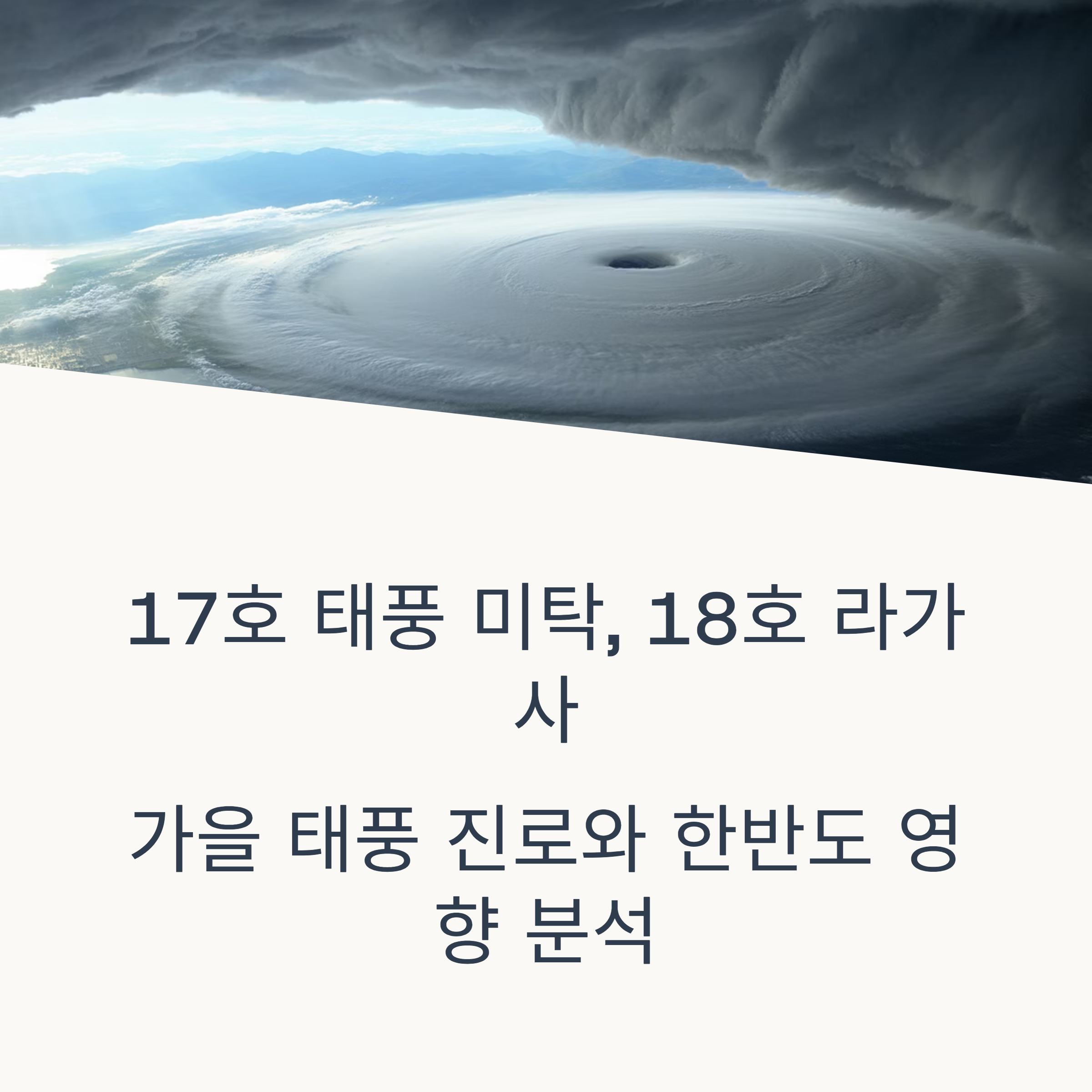 17호 태풍 미탁, 18호 라가사… 가을 태풍 진로와 한반도 영향