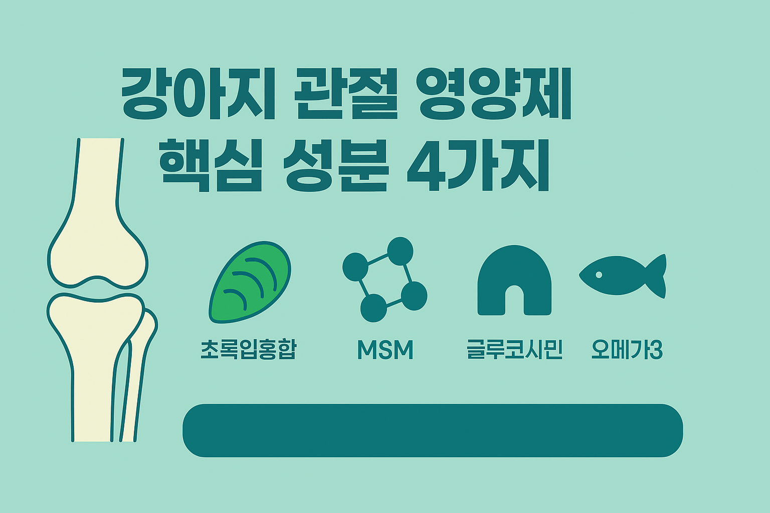 강아지 관절 영양제 핵심 성분 4가지