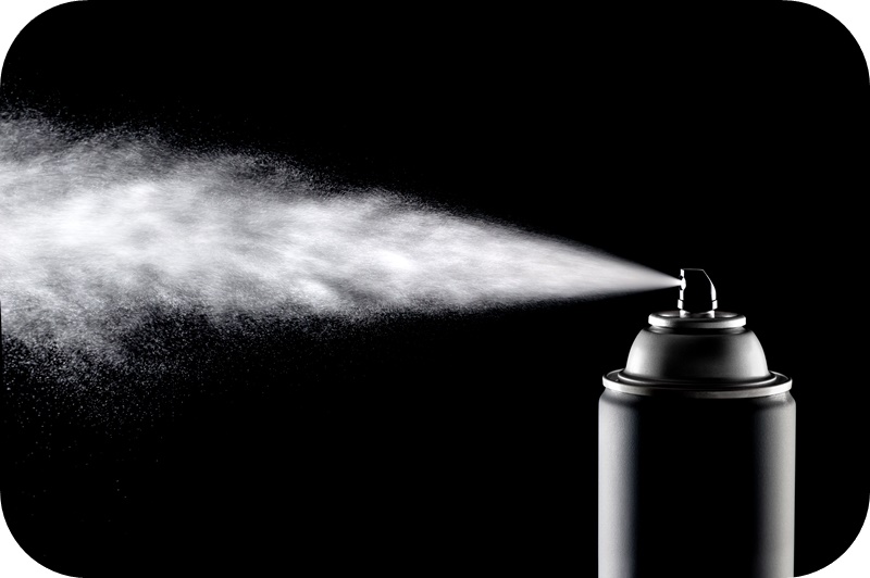 스프레이-분사중