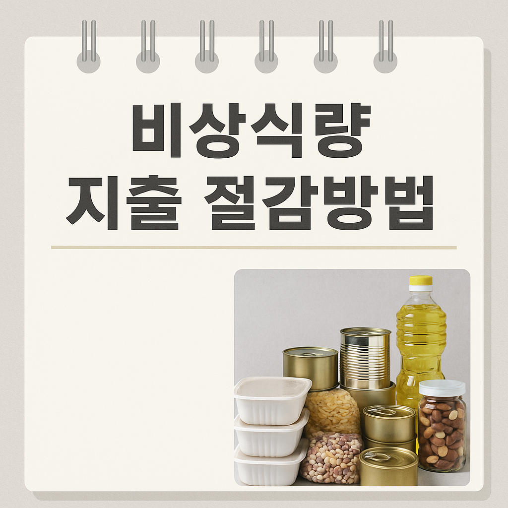 비상식량 미리 구비해서 지출 줄이기