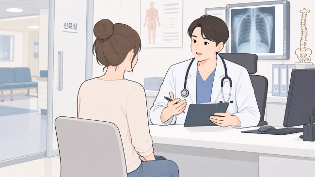 등 통증이 의심되는 병