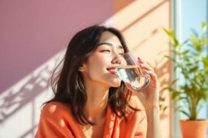 충분한 물 마시기와 운동