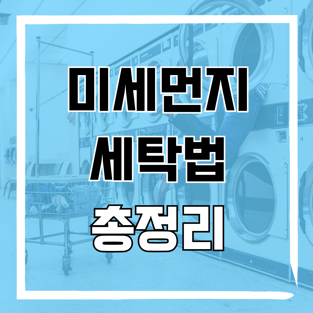 미세먼지 세탁법