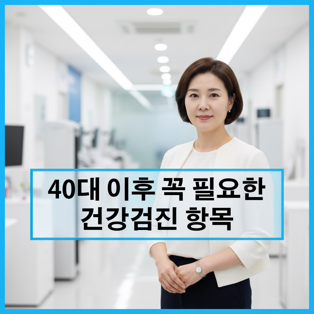 40대 이후 꼭 필요한 건강검진 항목 정리