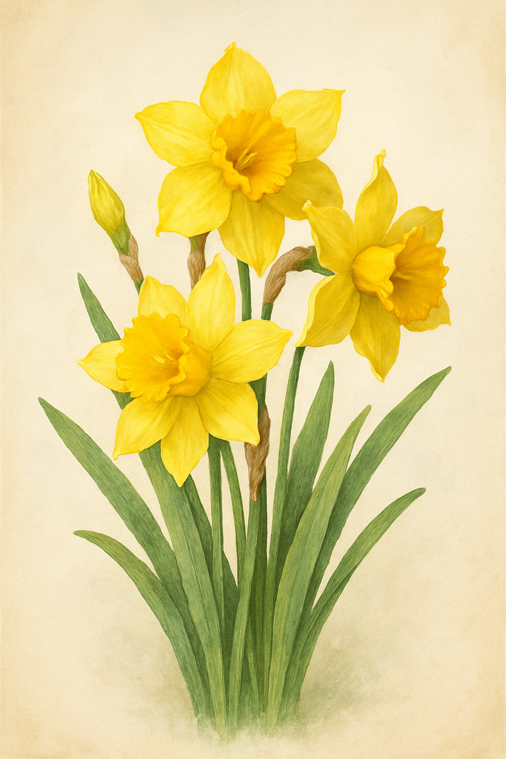 건강과 회복을 기원하는 꽃말 6가지를 소개하는 글 중에 소개된 수선화 그림