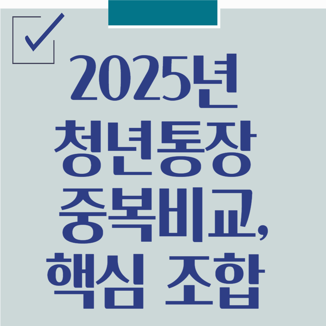 2025년 청년통장 중복비교: 핵심 조합 바로 확인
